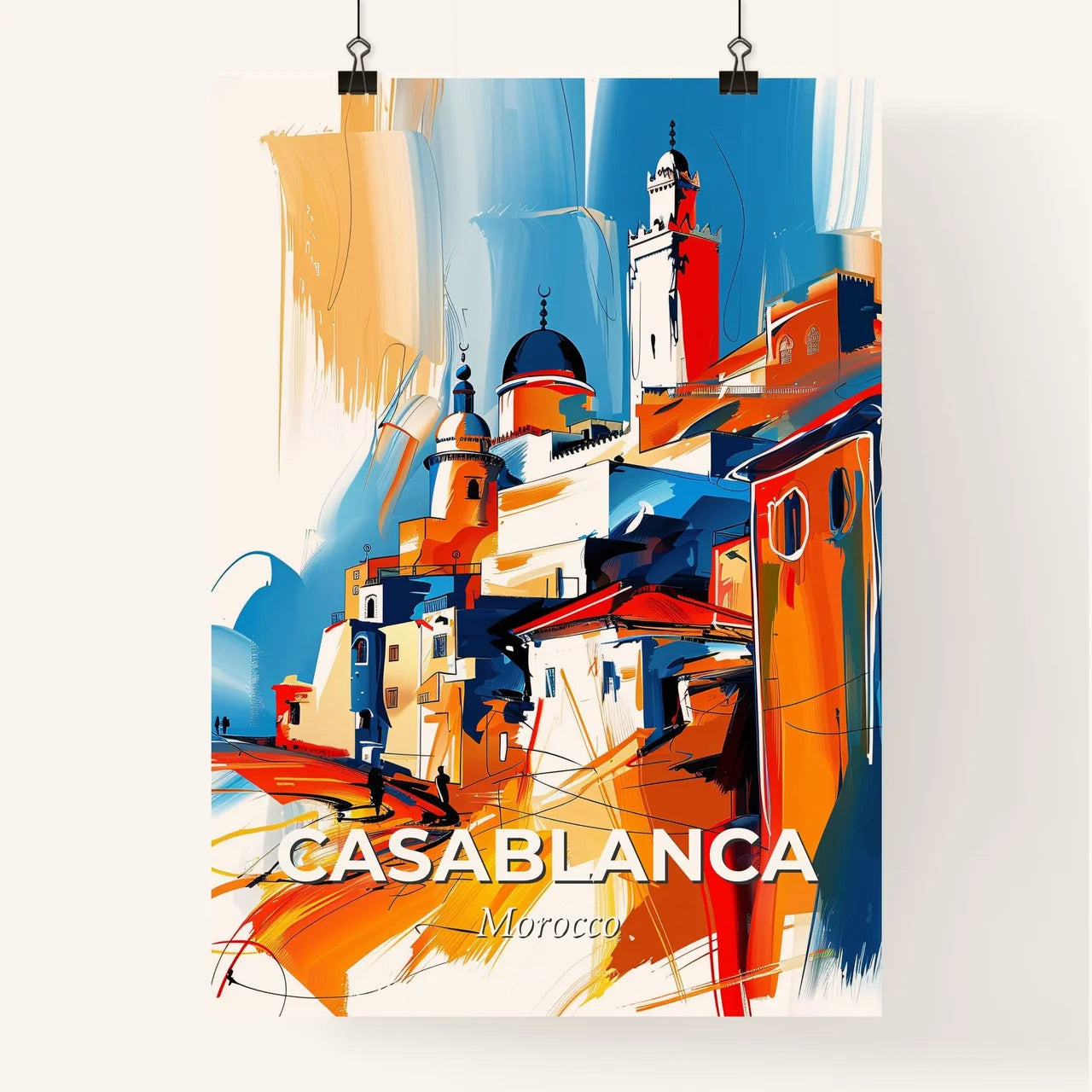 Vibrant Casablanca, Morocco Poster