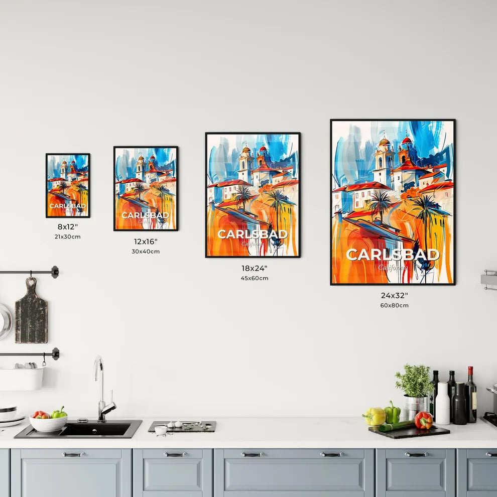 Vibrant Carlsbad, California Kitchen Art