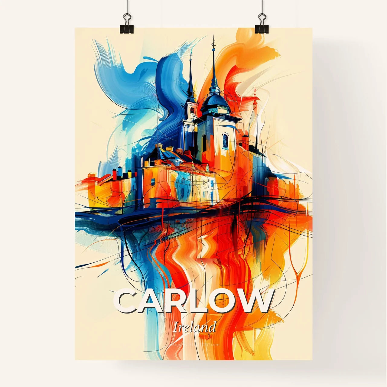 Vibrant Carlow, Ireland Poster