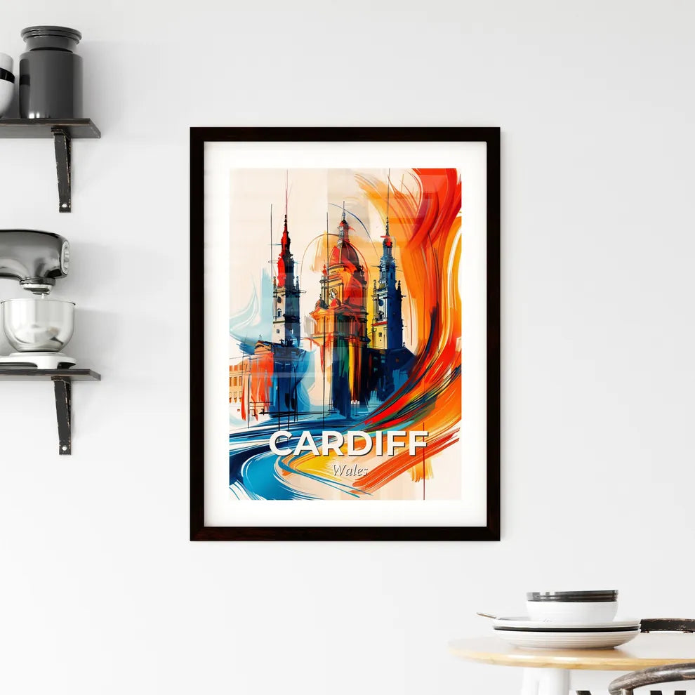 Vibrant Cardiff, Wales Framed Print