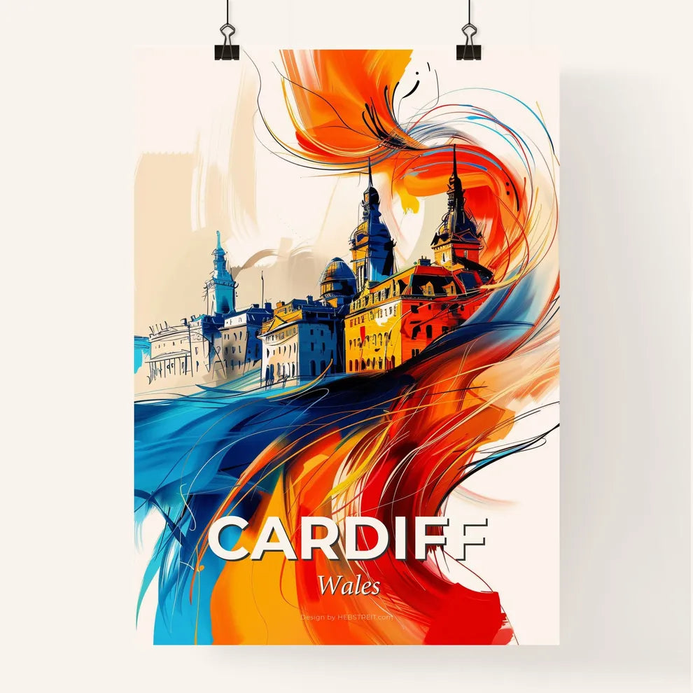 Vibrant Cardiff, Wales Poster