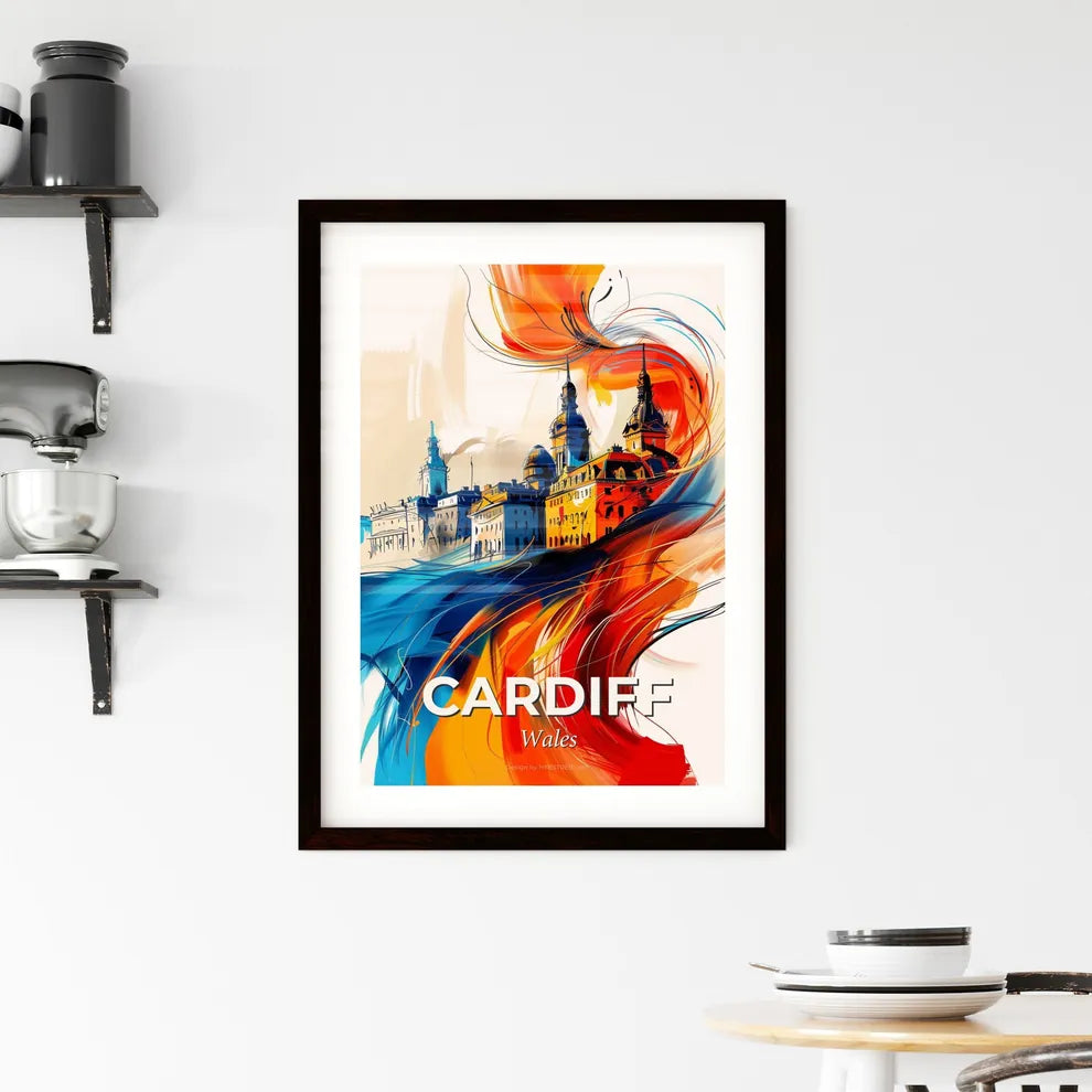 Vibrant Cardiff, Wales Framed Print