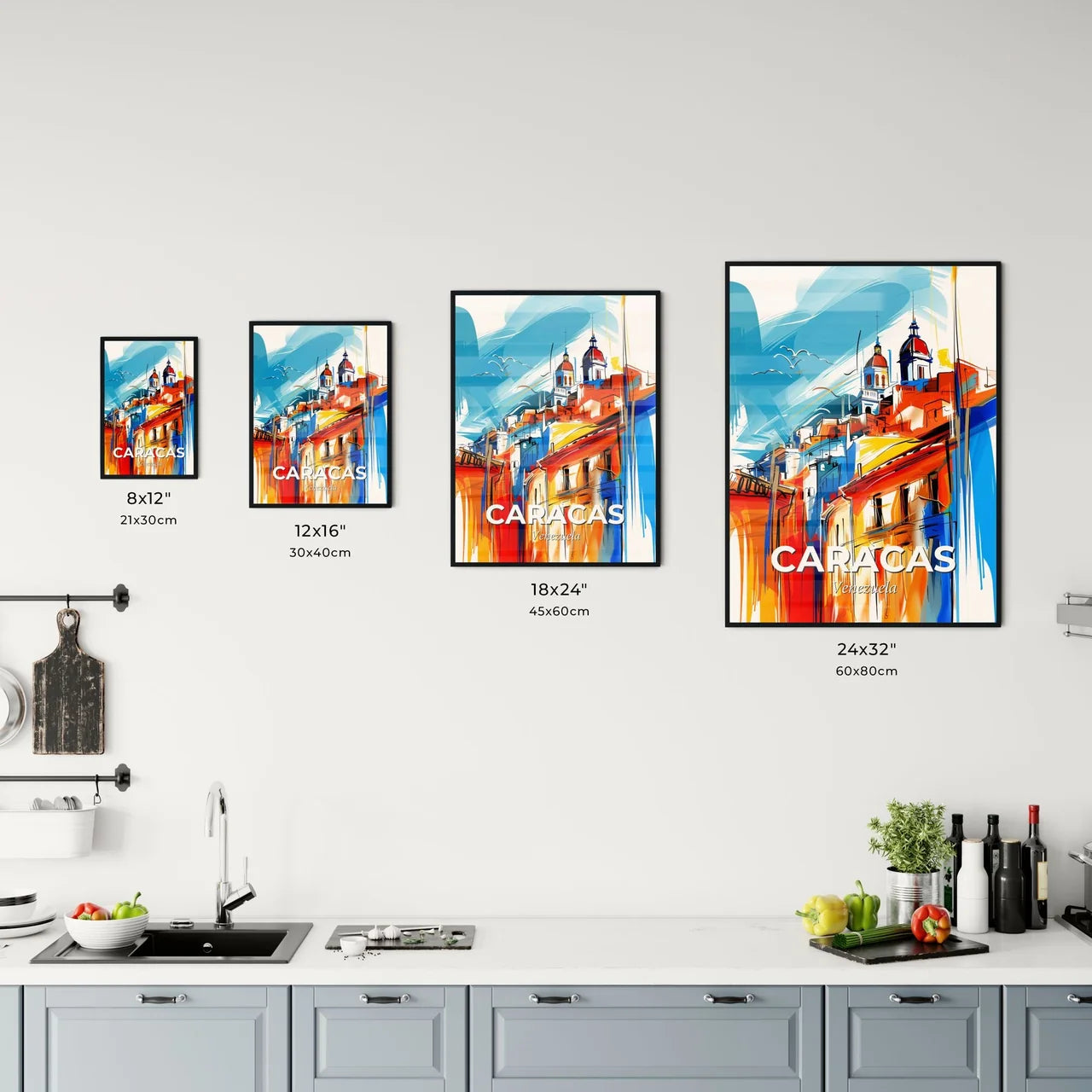 Vibrant Caracas, Venezuela Kitchen Art