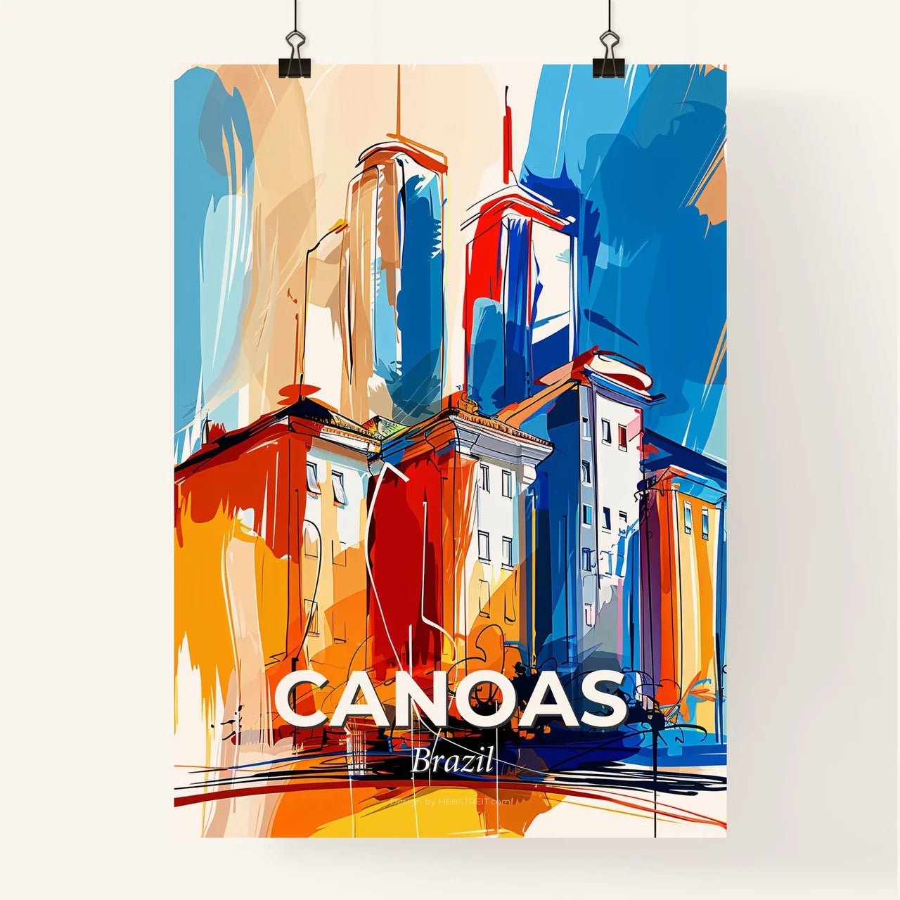 Vibrant Canoas, Brazil Poster