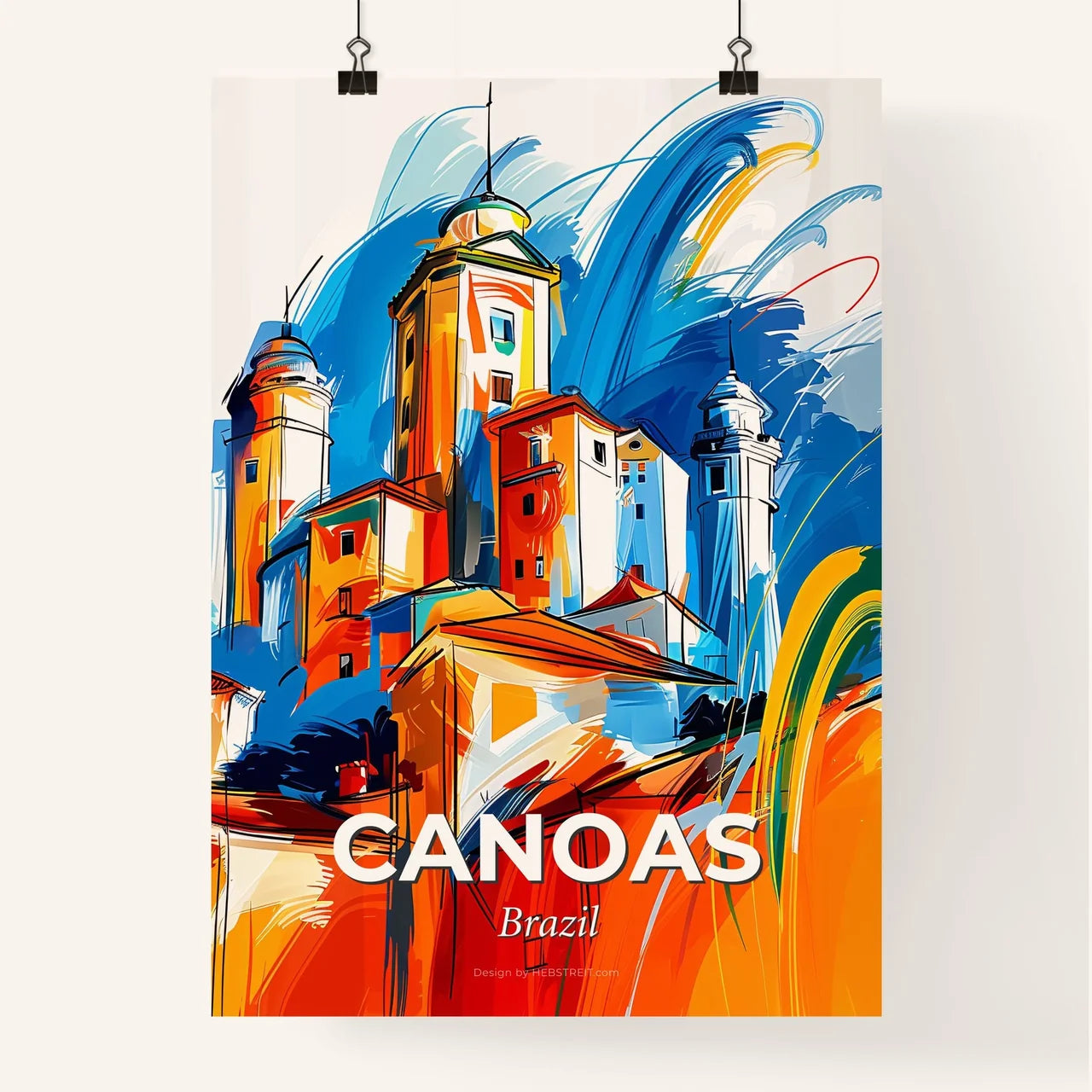 Vibrant Canoas, Brazil Poster