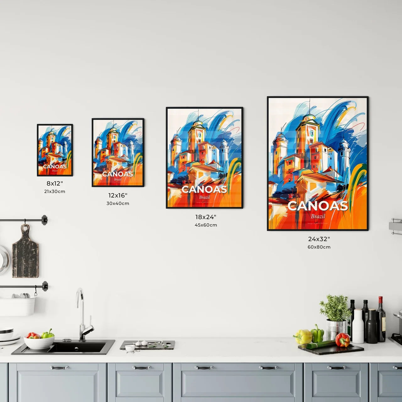 Vibrant Canoas, Brazil Kitchen Art