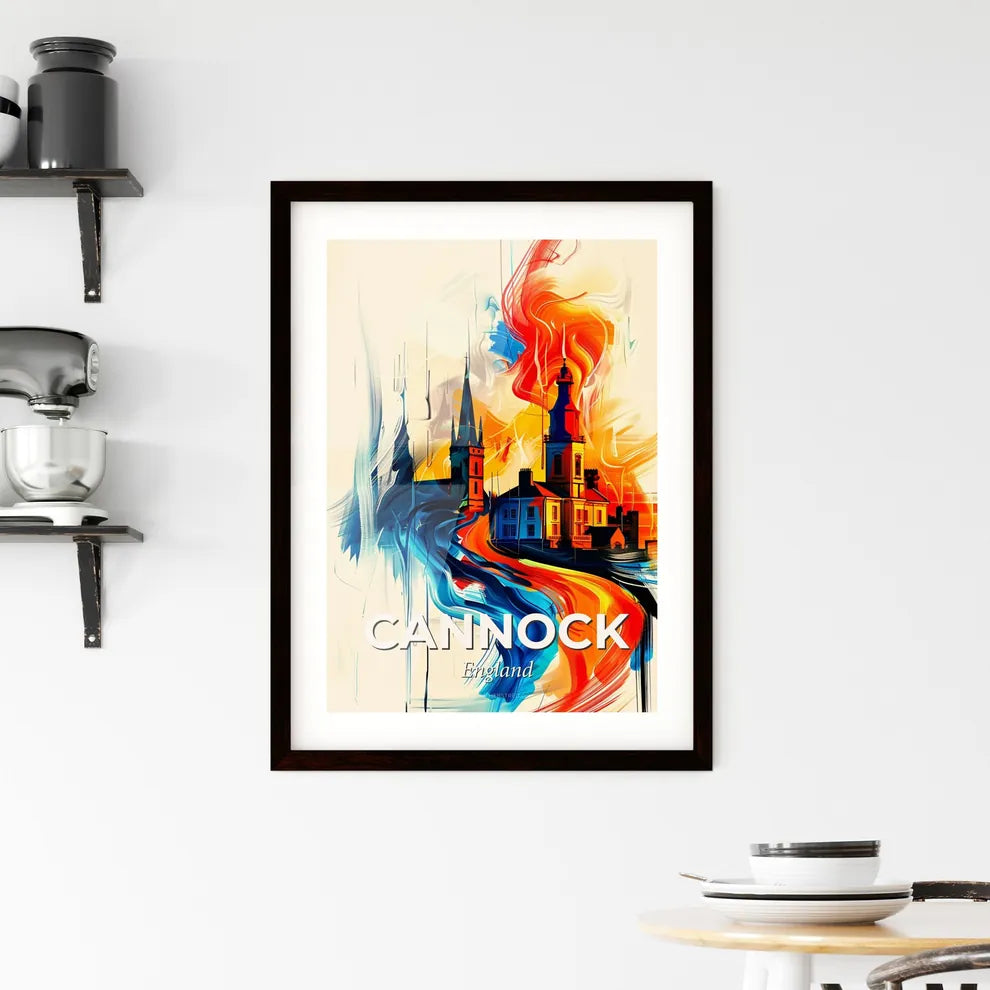 Vibrant Cannock, England Framed Print