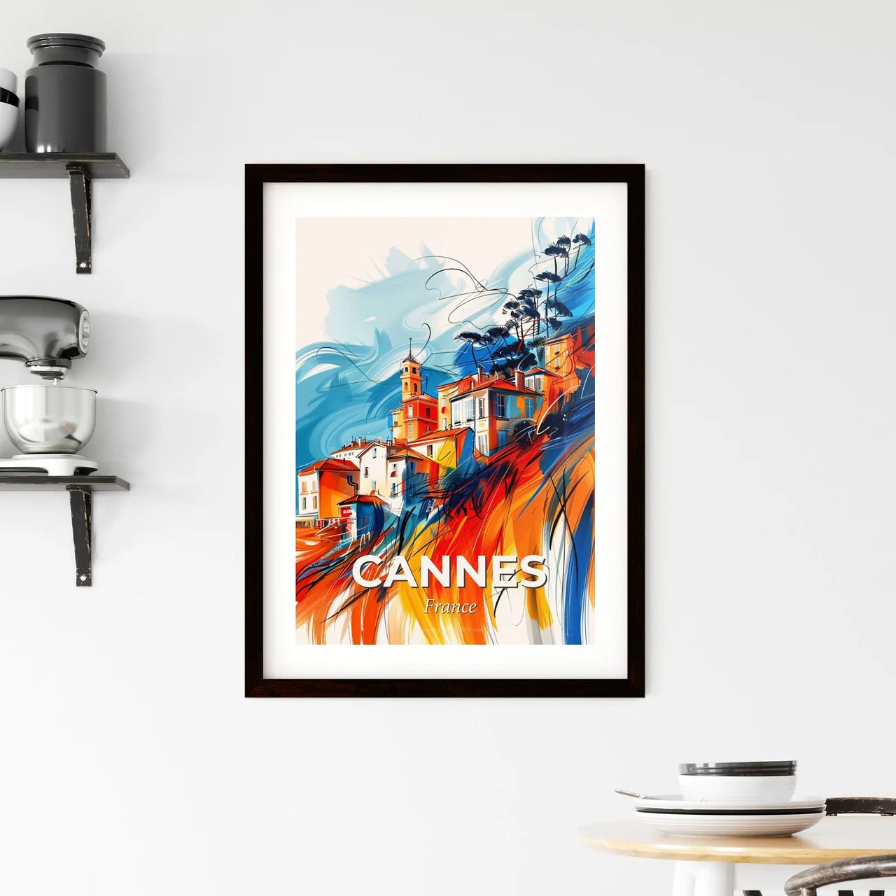 Vibrant Cannes, France Framed Print