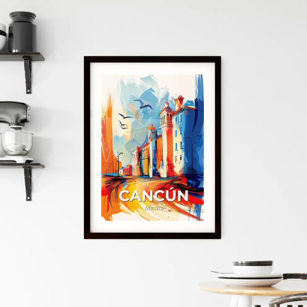 Vibrant Cancún, Mexico Framed Print