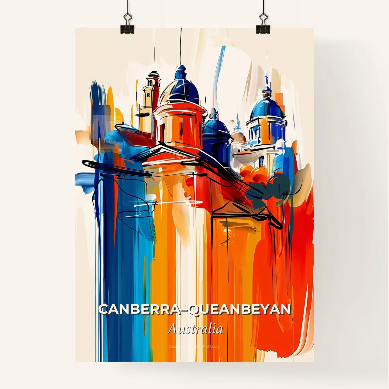 Vibrant Canberra–Queanbeyan, Australia Poster