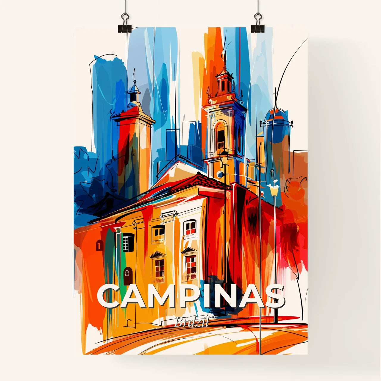 Vibrant Campinas, Brazil Poster