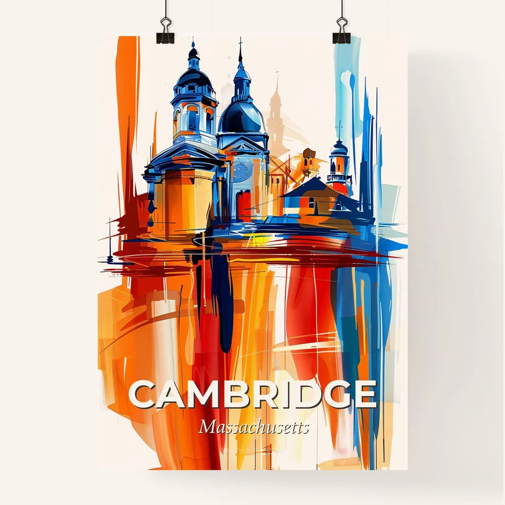 Vibrant Cambridge, Massachusetts Poster