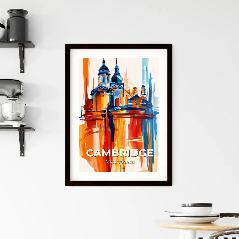 Vibrant Cambridge, Massachusetts Framed Print