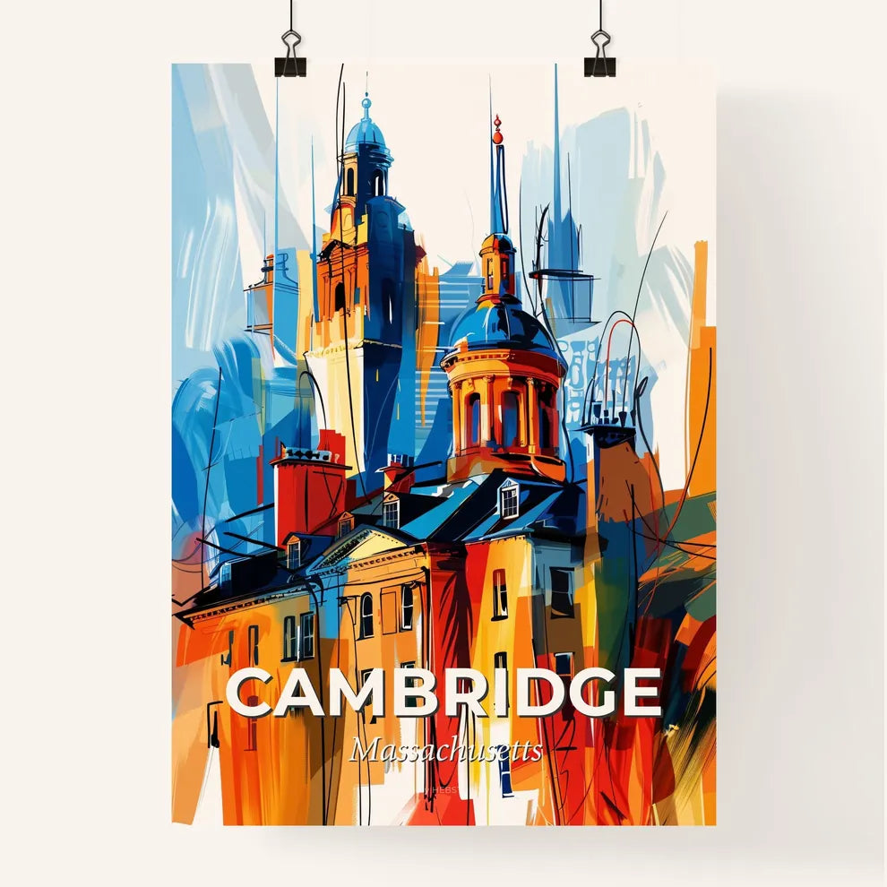 Vibrant Cambridge, Massachusetts Poster