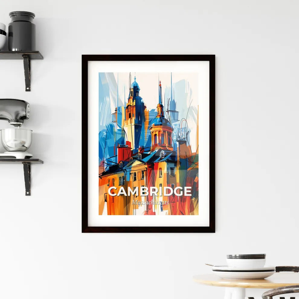 Vibrant Cambridge, Massachusetts Framed Print