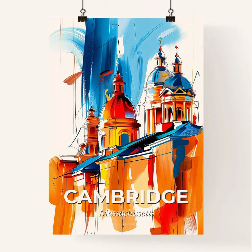 Vibrant Cambridge, Massachusetts Poster
