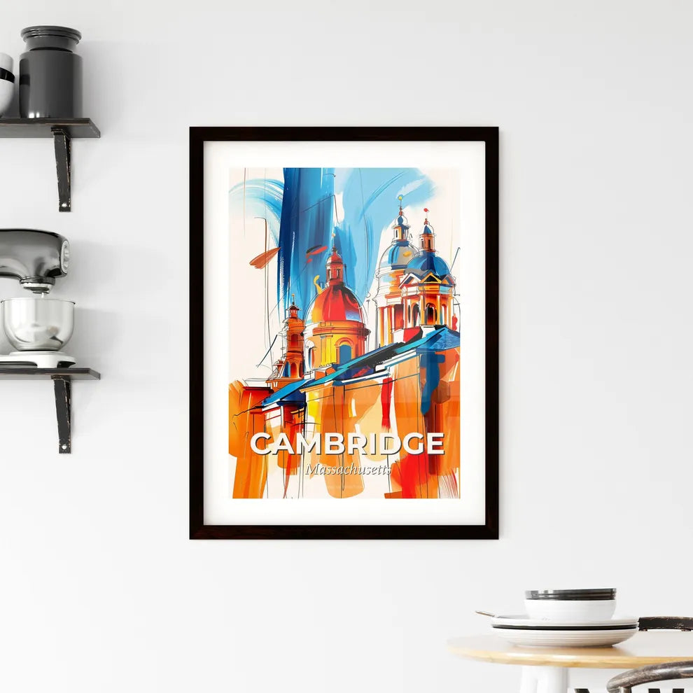 Vibrant Cambridge, Massachusetts Framed Print