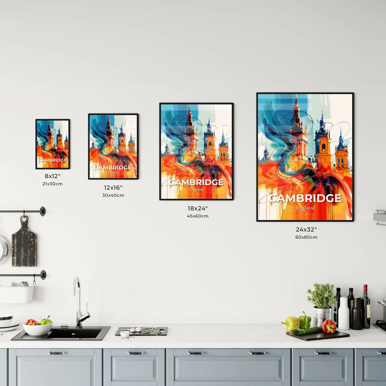 Vibrant Cambridge, England Kitchen Art