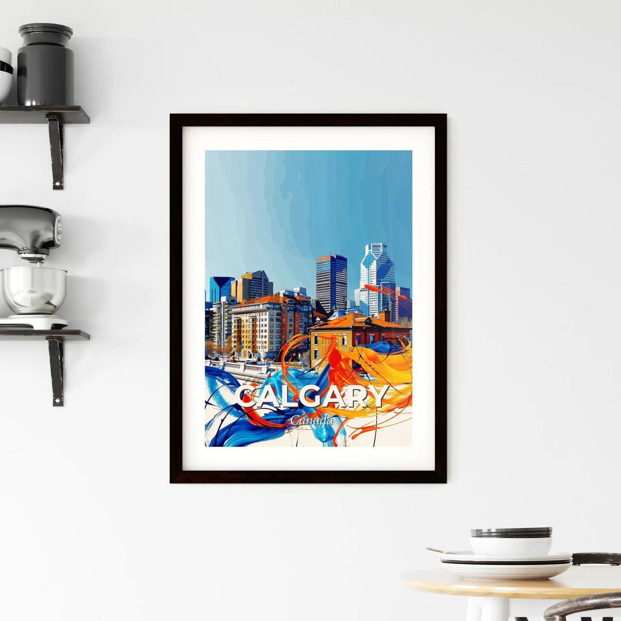 Vibrant Calgary, Canada Framed Print