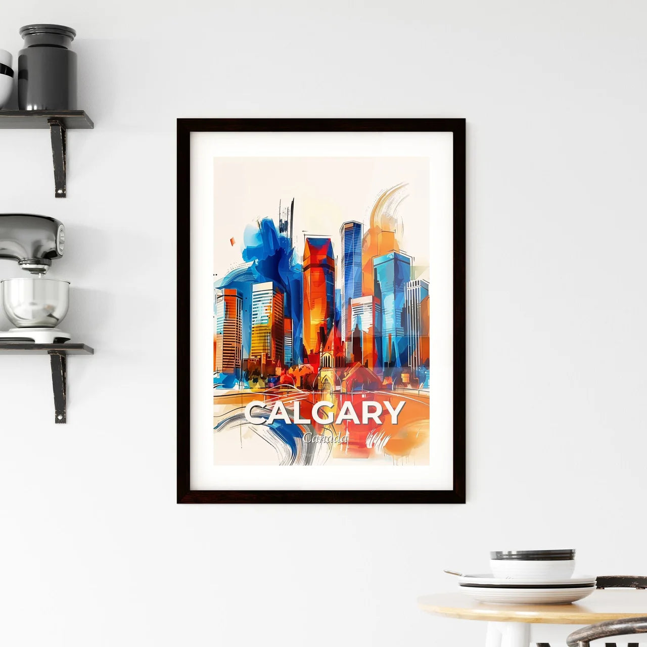 Vibrant Calgary, Canada Framed Print