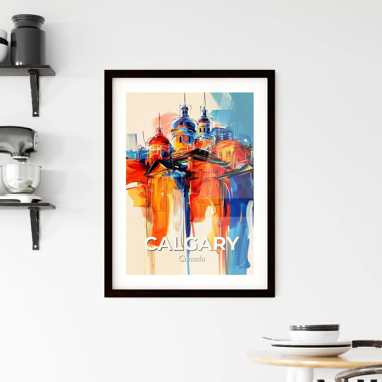 Vibrant Calgary, Canada Framed Print