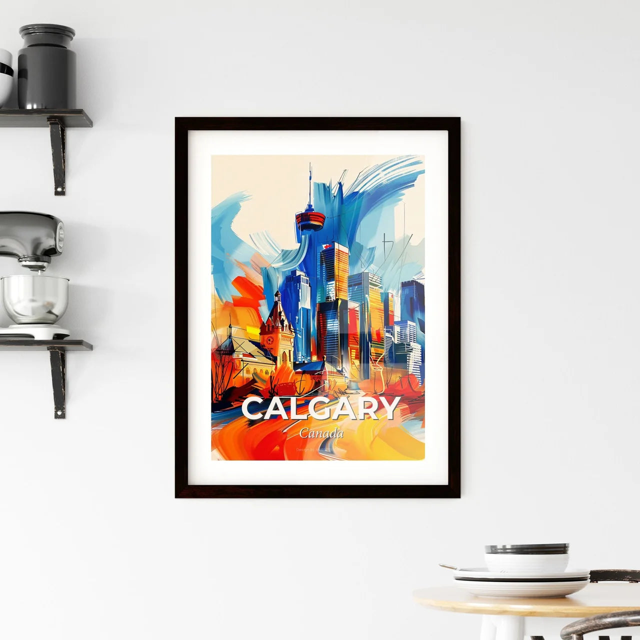 Vibrant Calgary, Canada Framed Print