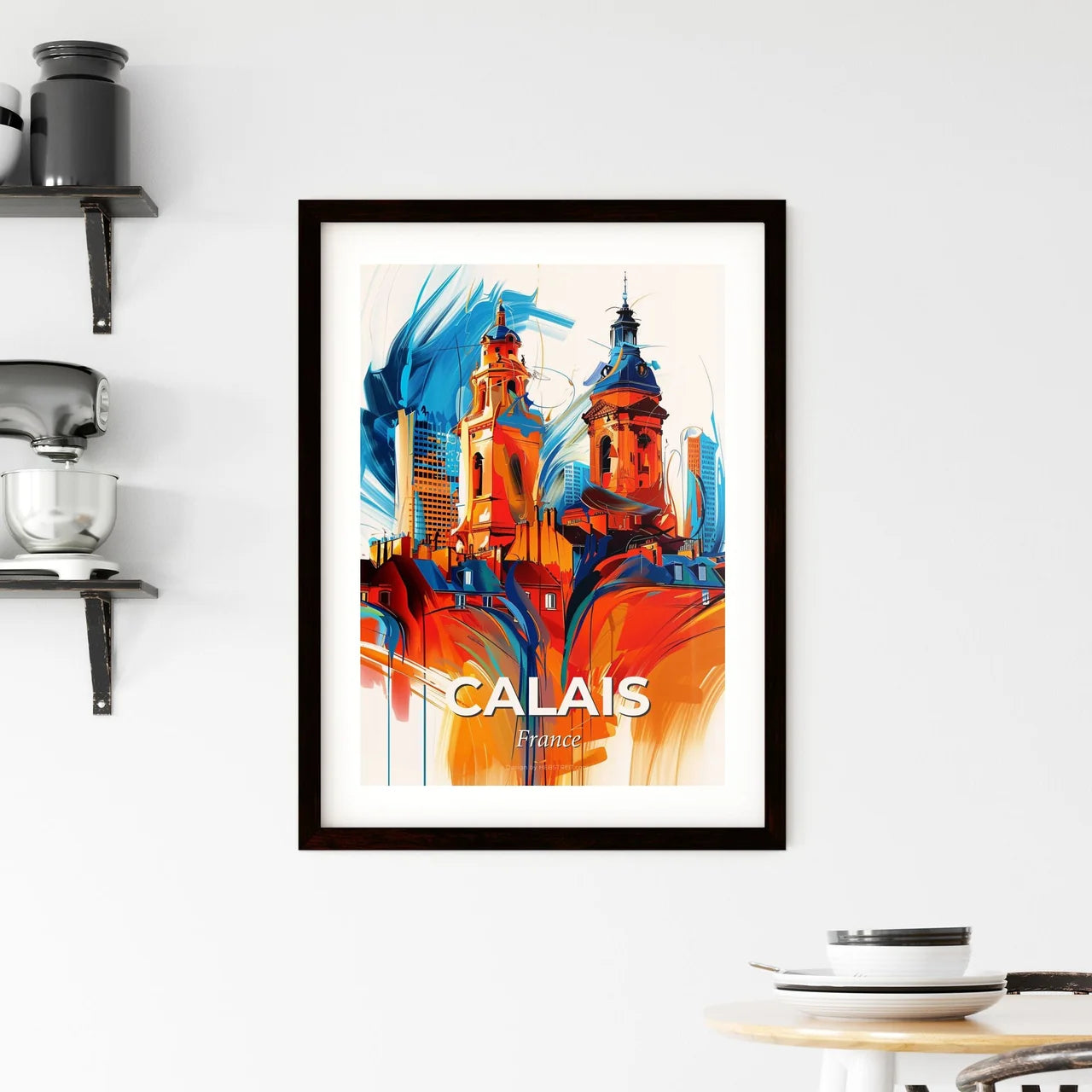 Vibrant Calais, France Framed Print