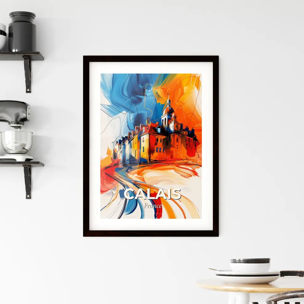 Vibrant Calais, France Framed Print
