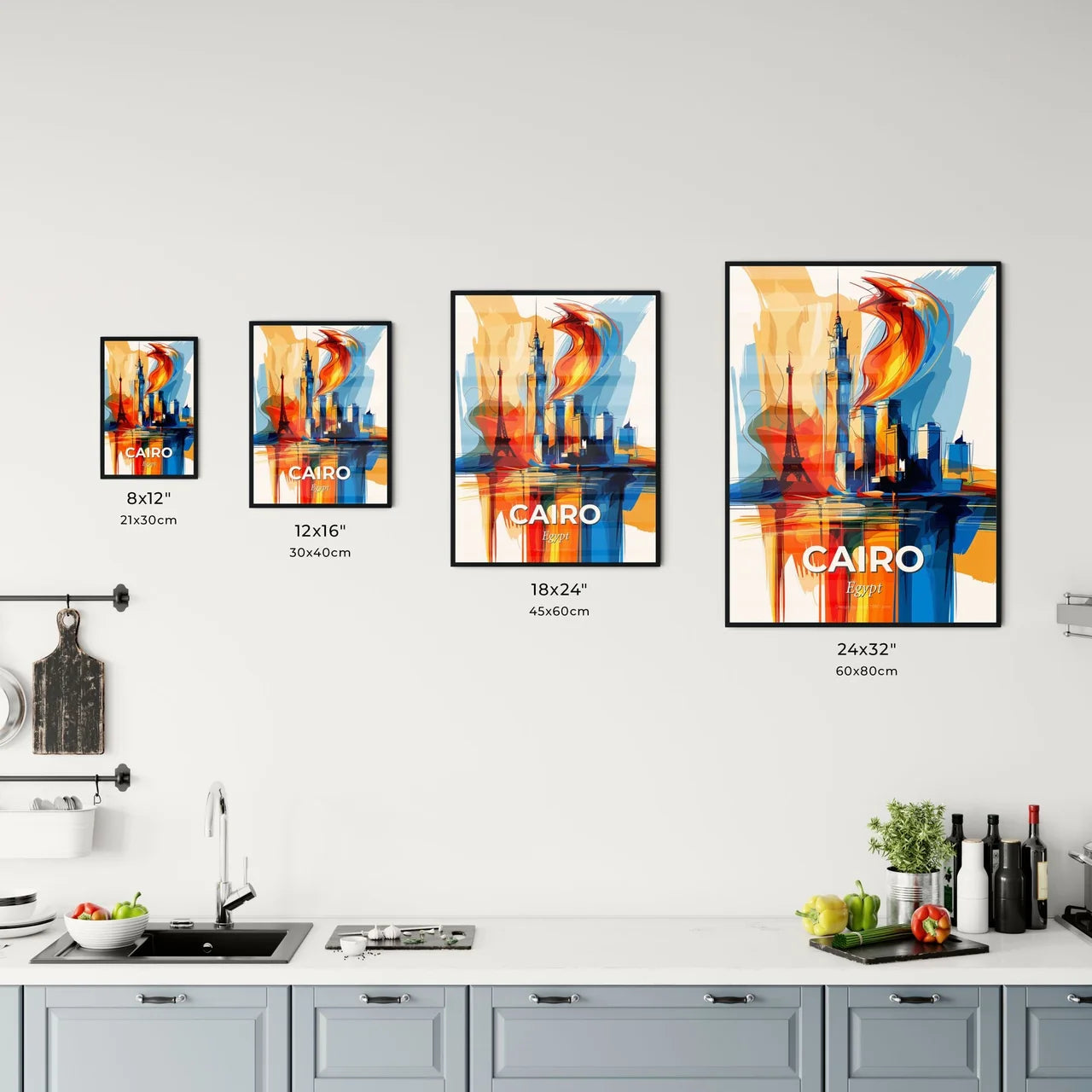 Vibrant Cairo, Egypt Kitchen Art