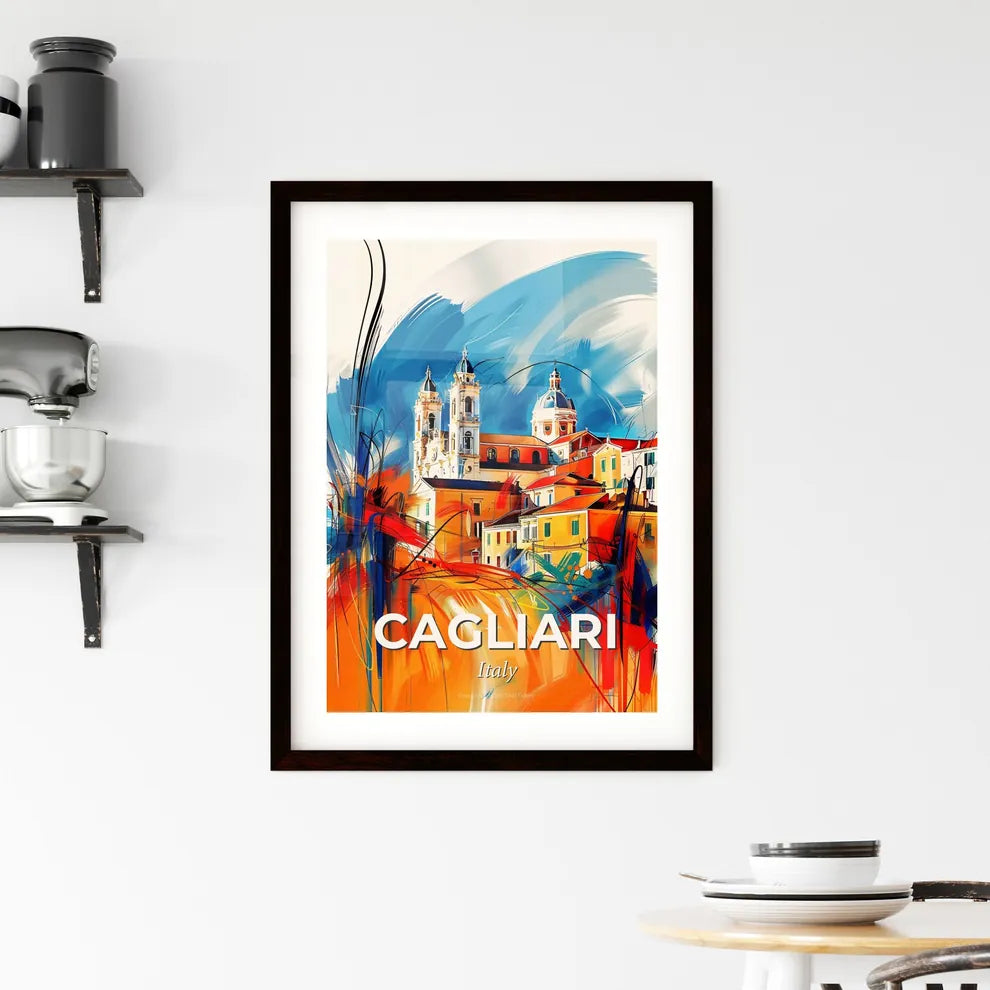 Vibrant Cagliari, Italy Framed Print