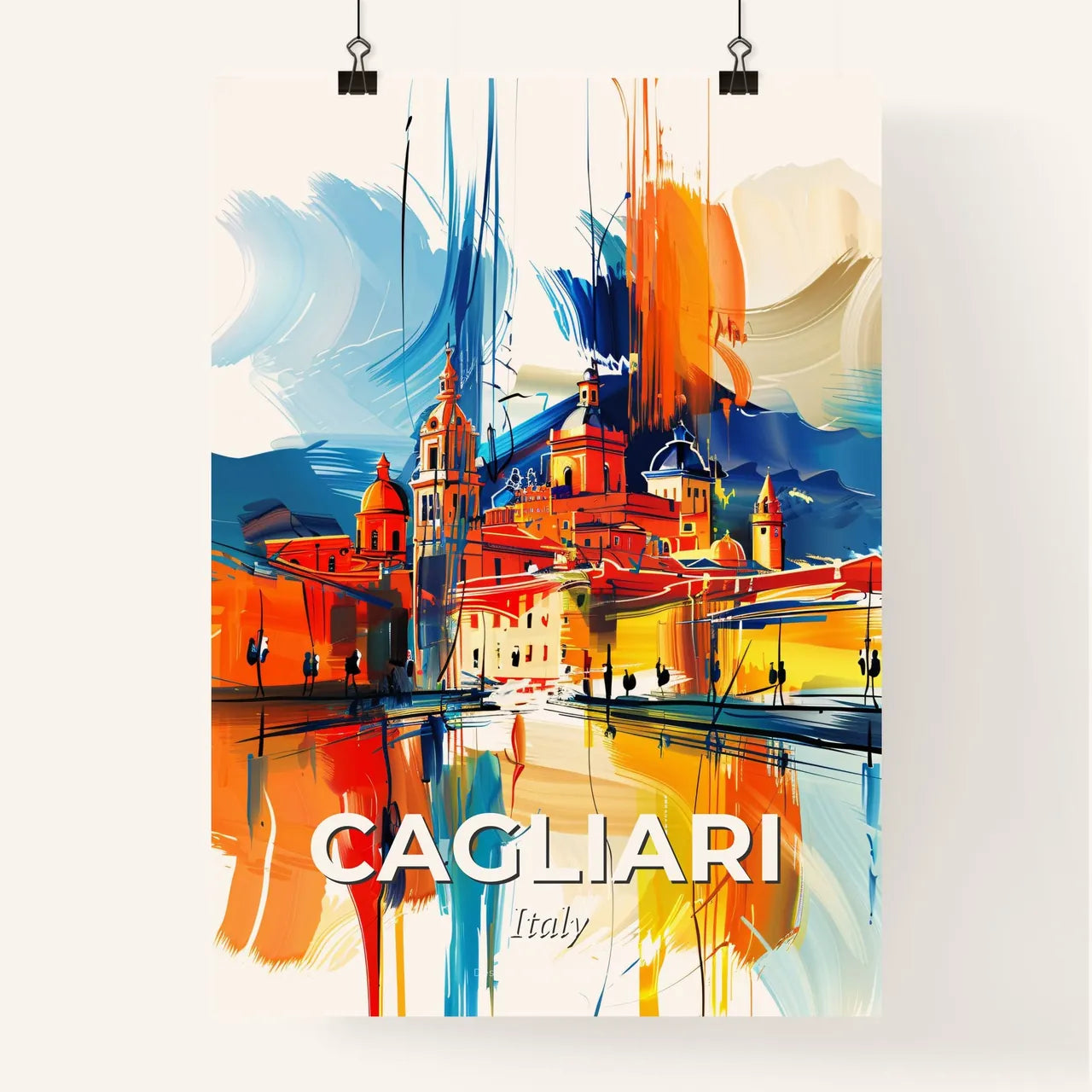 Vibrant Cagliari, Italy Poster