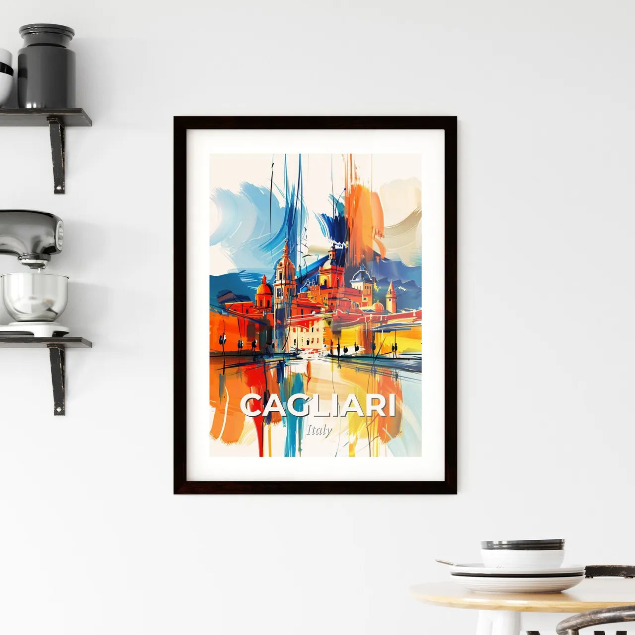 Vibrant Cagliari, Italy Framed Print