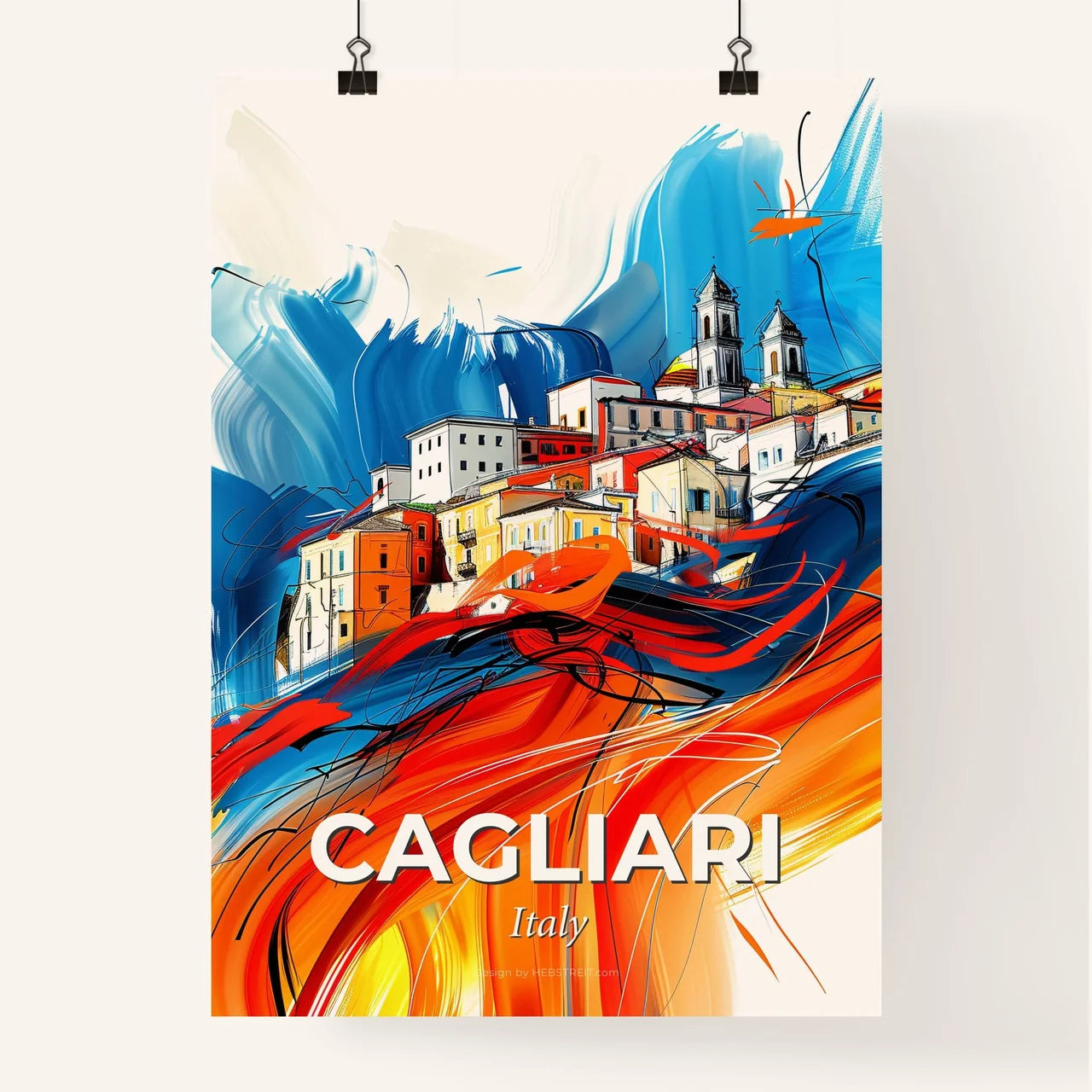 Vibrant Cagliari, Italy Poster