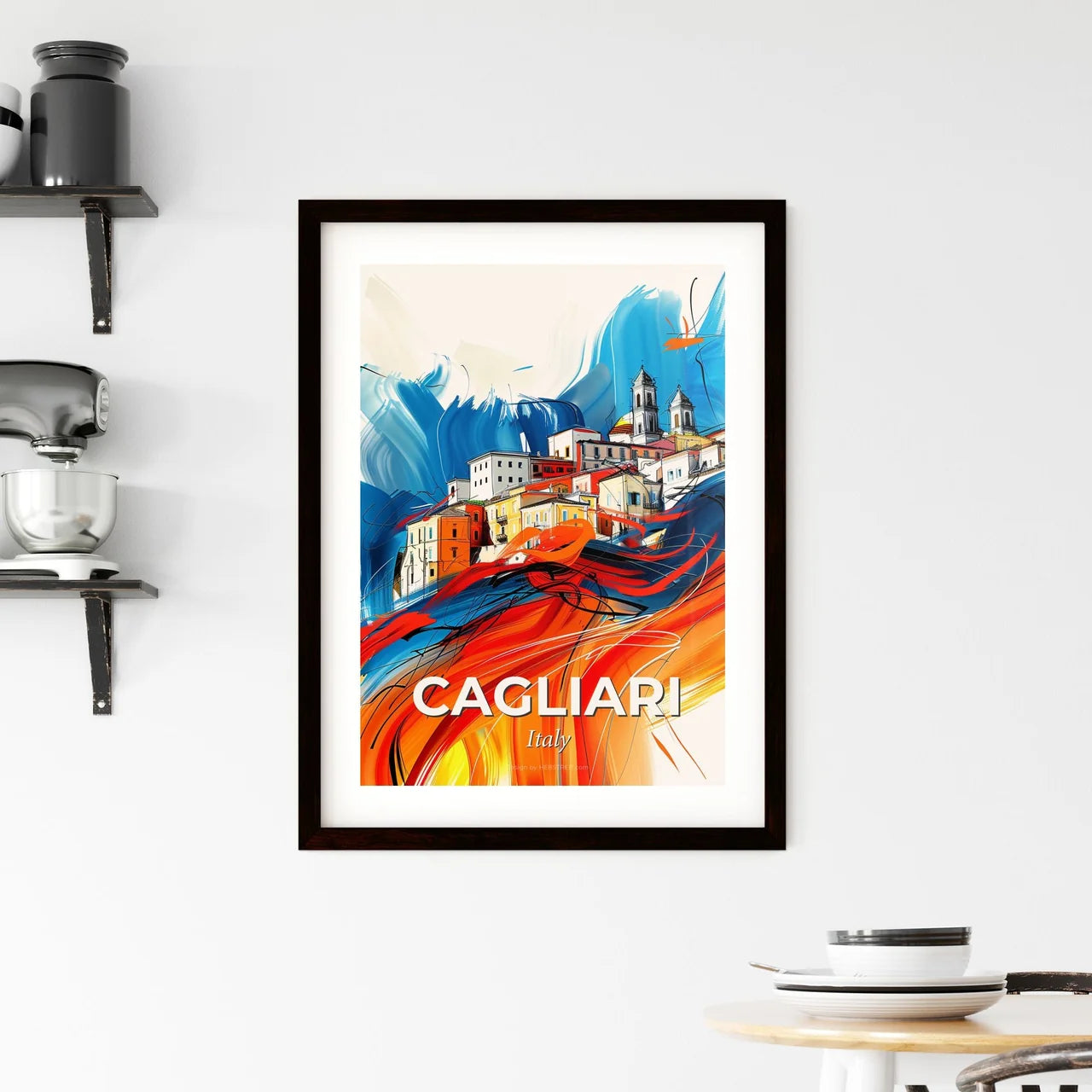 Vibrant Cagliari, Italy Framed Print