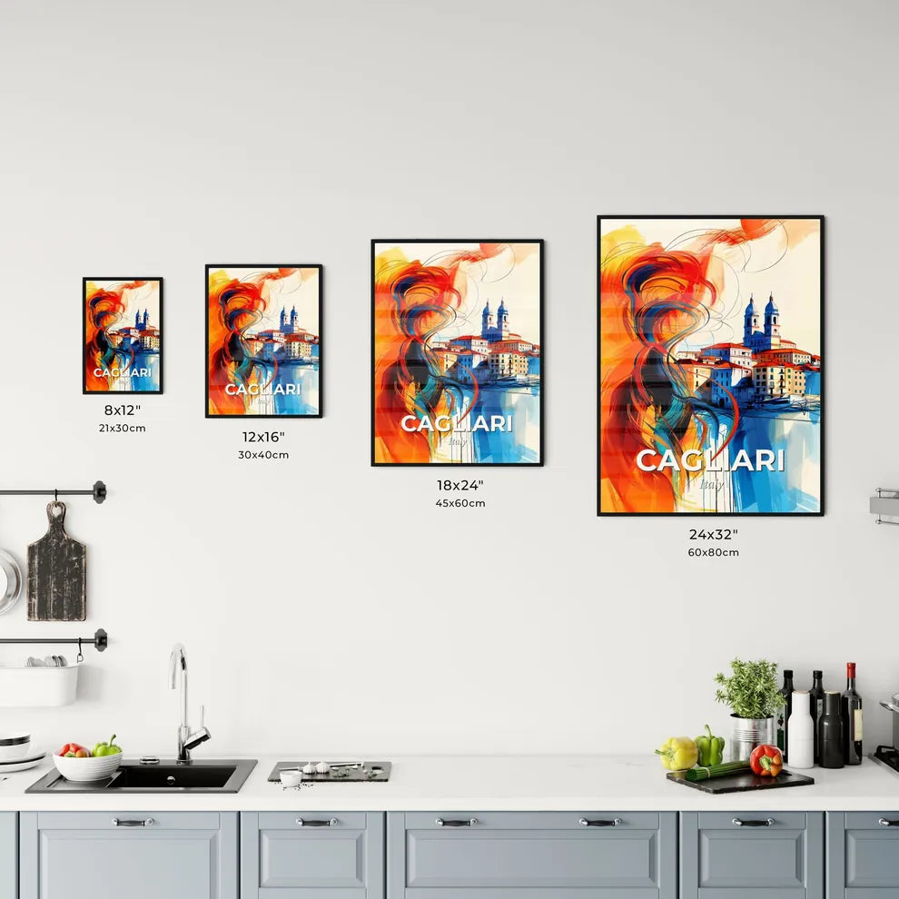 Vibrant Cagliari, Italy Kitchen Art