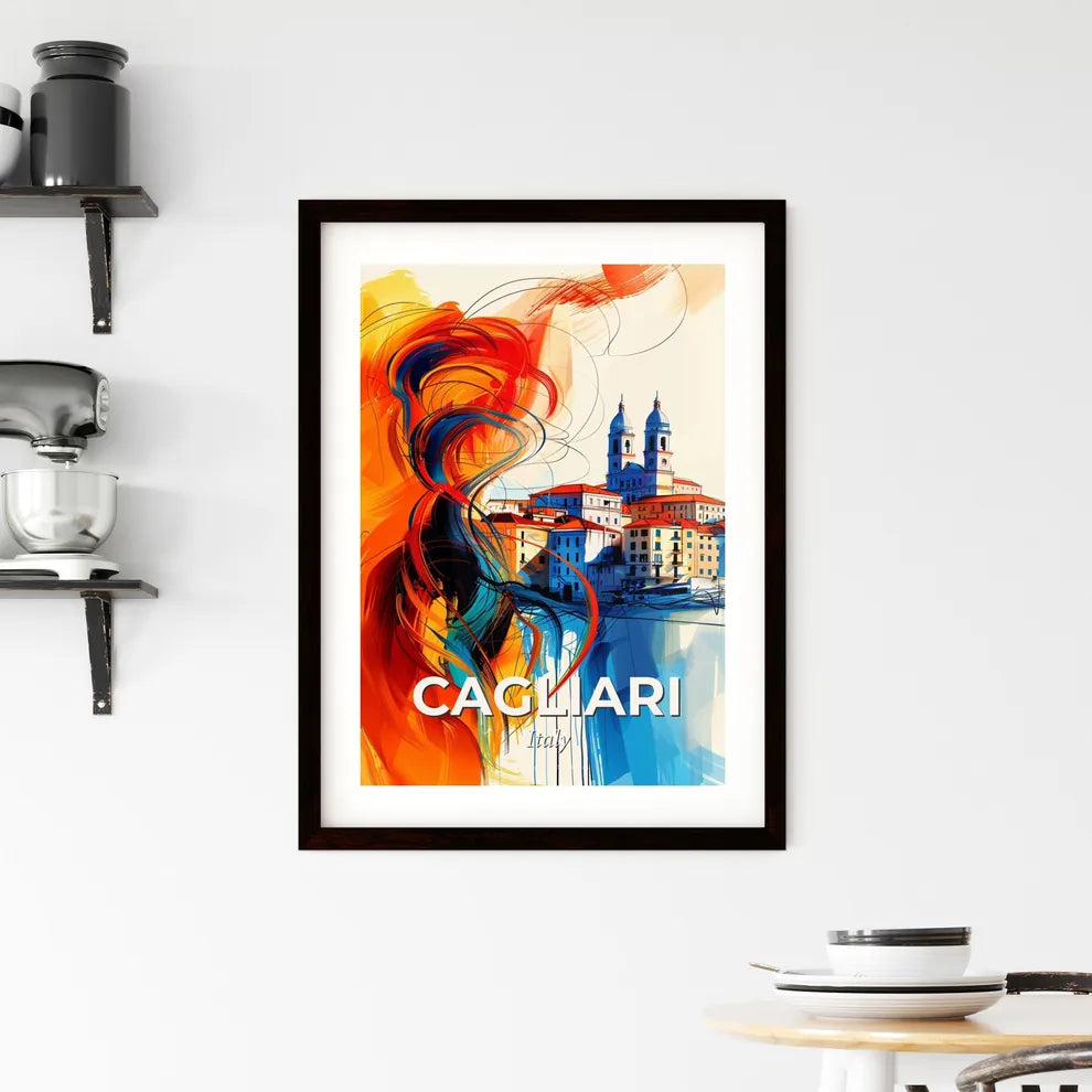 Vibrant Cagliari, Italy Framed Print