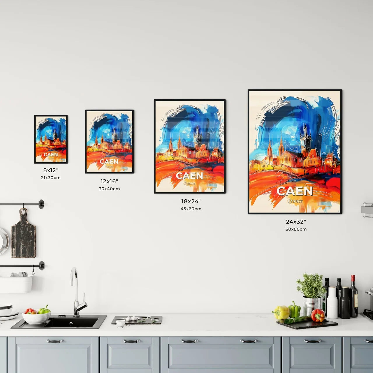 Vibrant Caen, France Kitchen Art