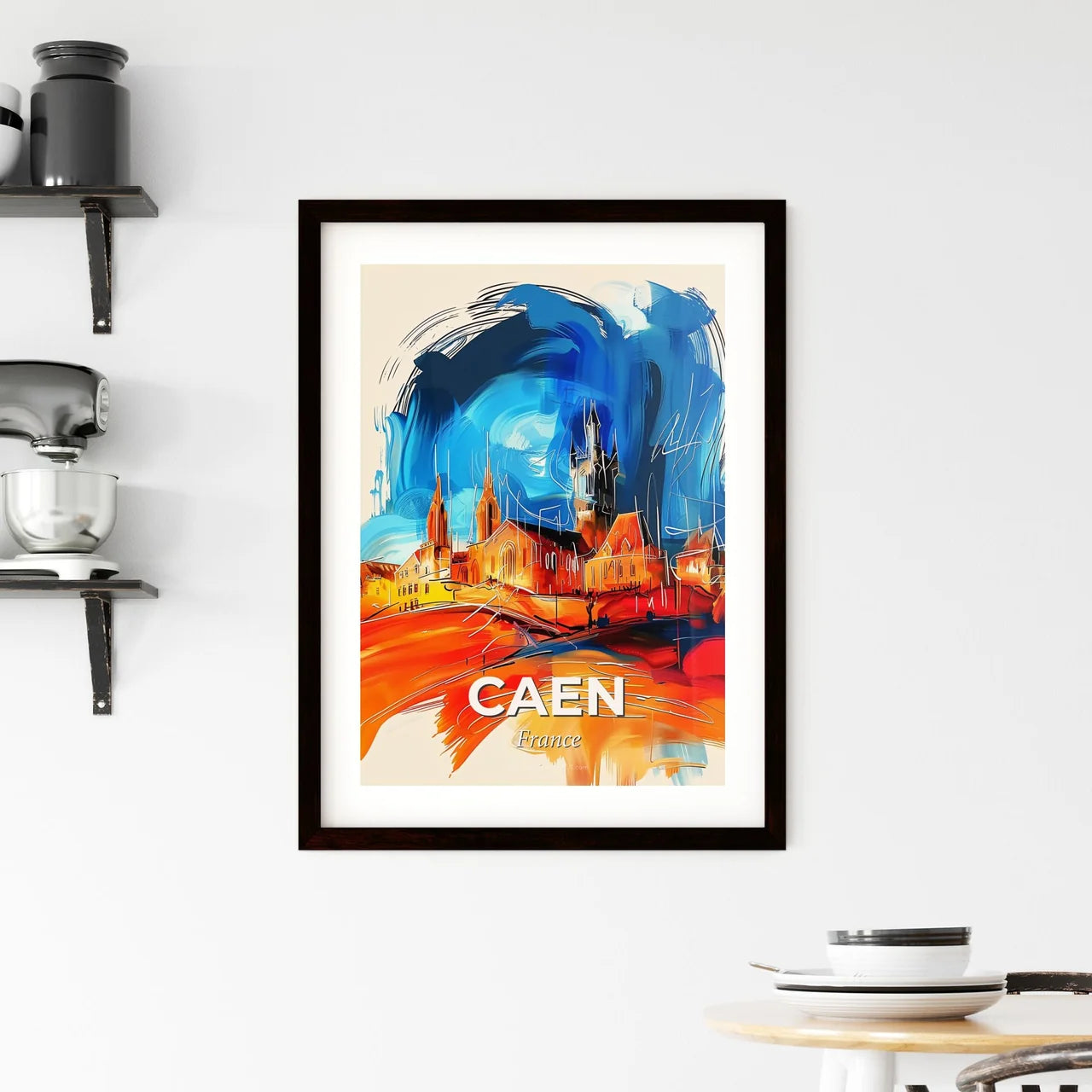 Vibrant Caen, France Framed Print
