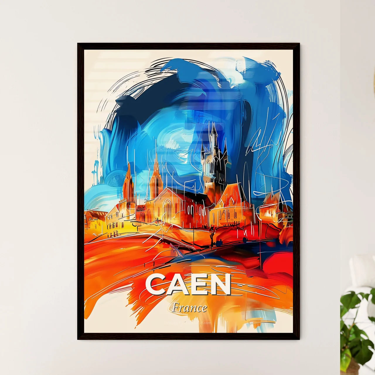 Vibrant Caen, France Art Print