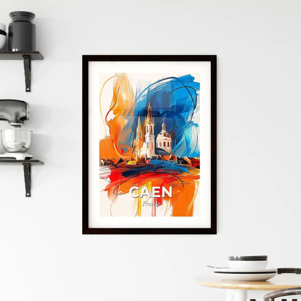Vibrant Caen, France Framed Print