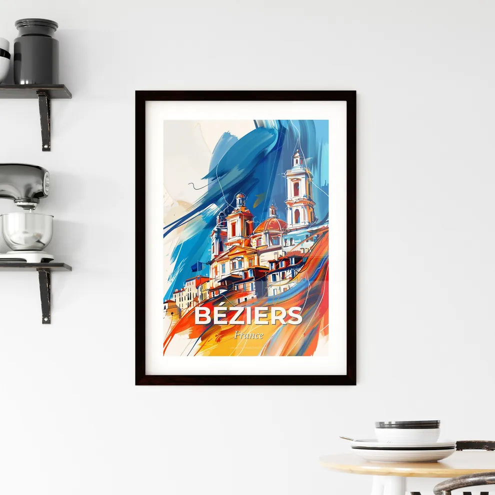 Vibrant Béziers, France Framed Print