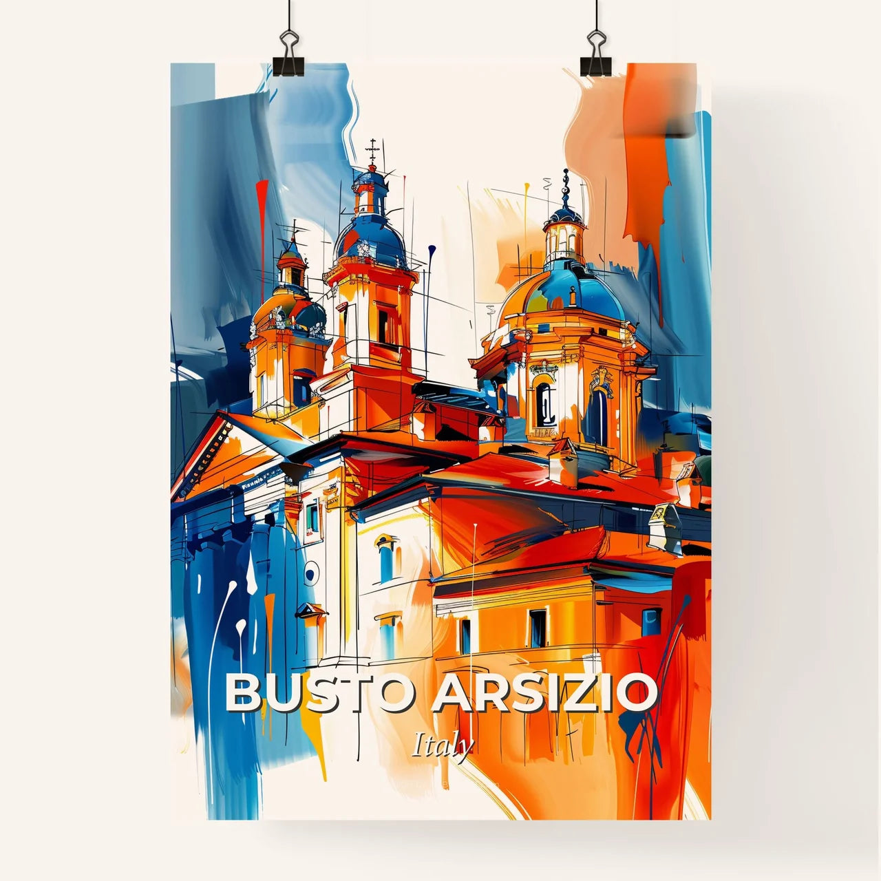 Vibrant Busto Arsizio, Italy Poster