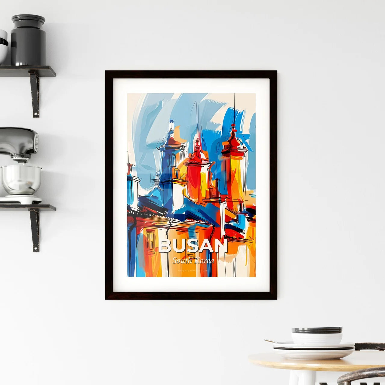 Vibrant Busan, South Korea Framed Print