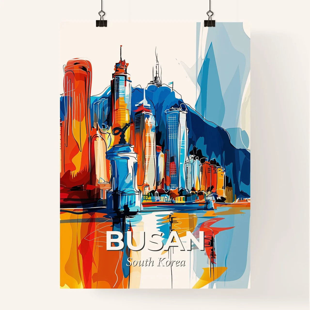 Vibrant Busan, South Korea Poster
