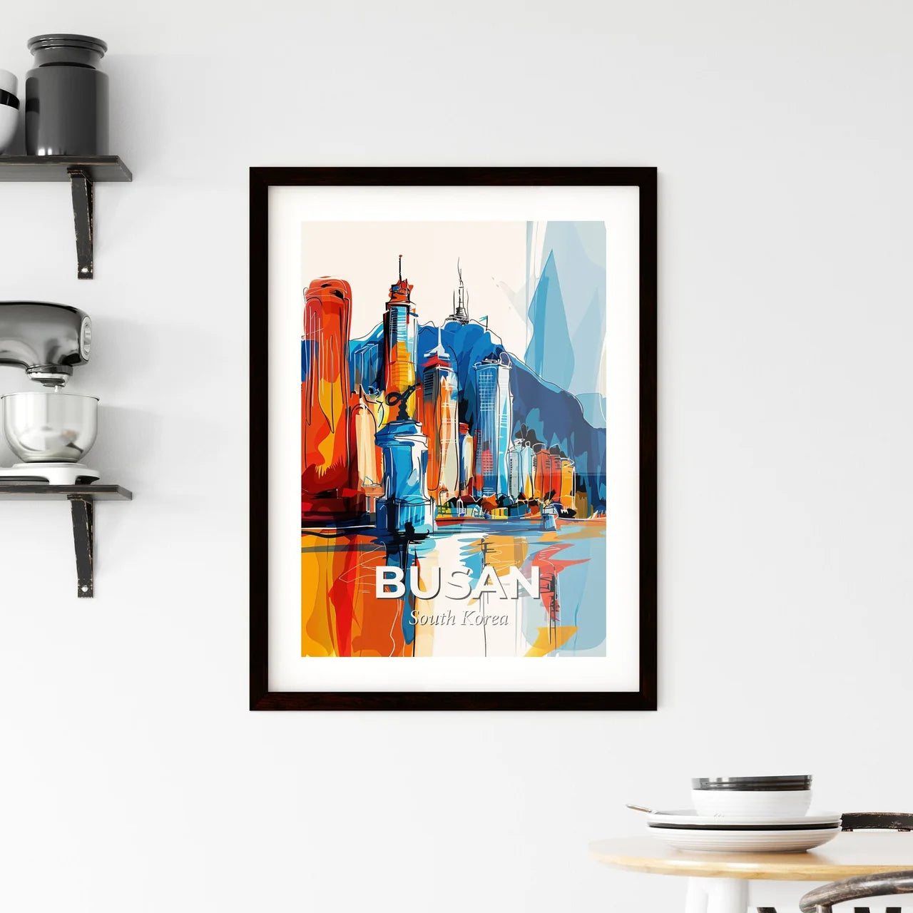 Vibrant Busan, South Korea Framed Print