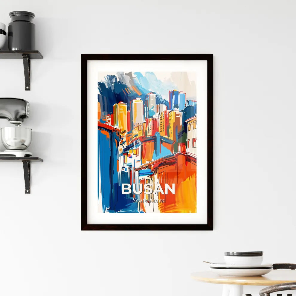 Vibrant Busan, South Korea Framed Print