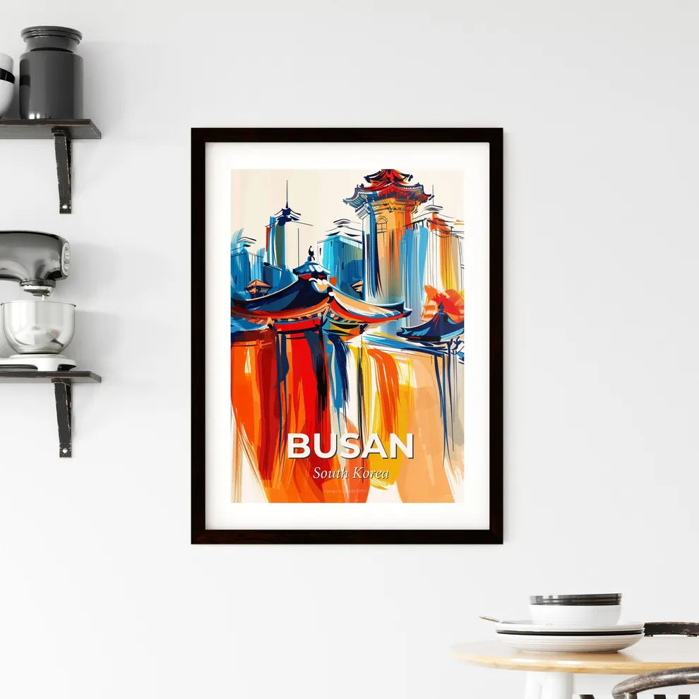 Vibrant Busan, South Korea Framed Print