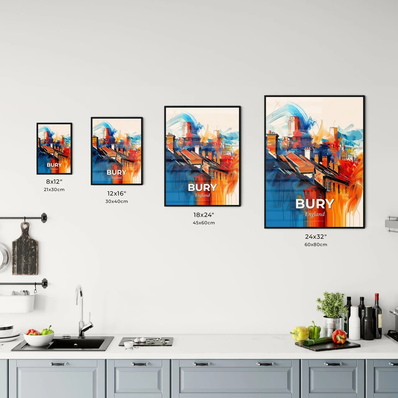Vibrant Bury, England Kitchen Art