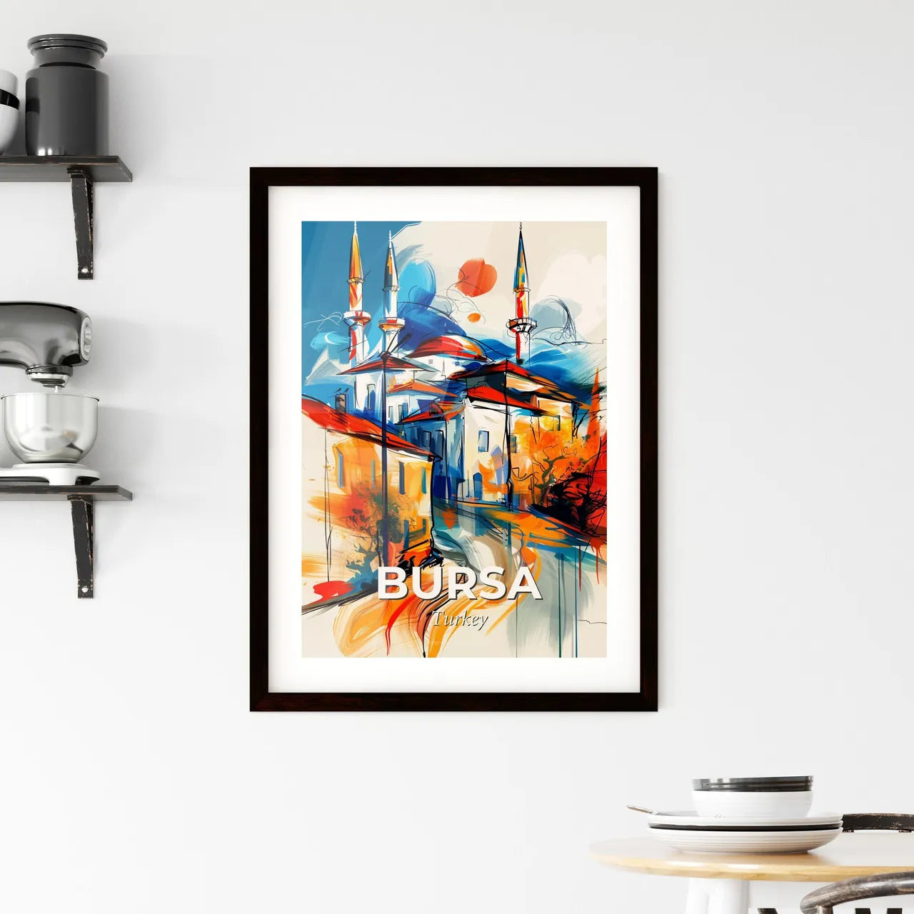 Vibrant Bursa, Turkey Framed Print