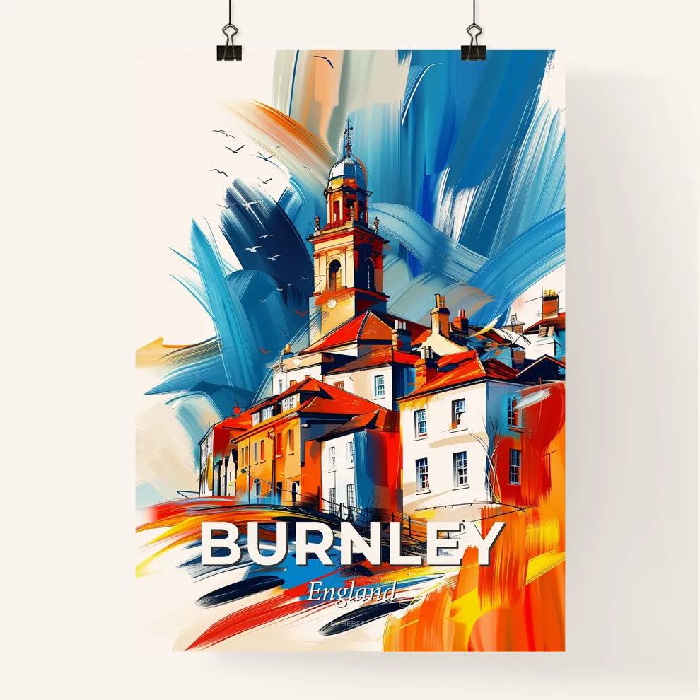 Vibrant Burnley, England Poster